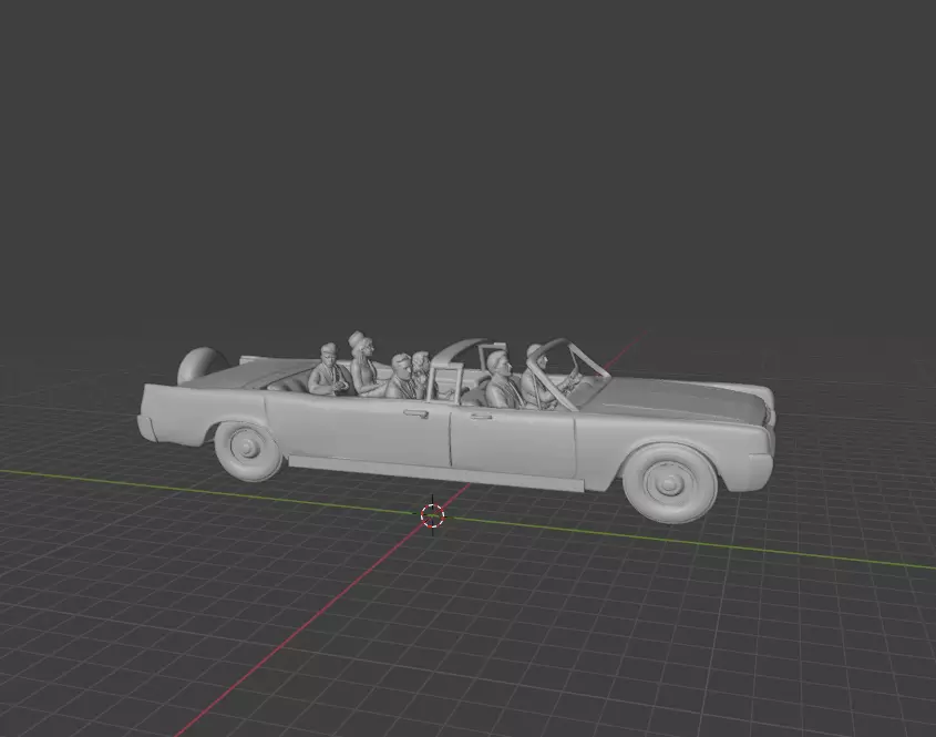 Assassination of John F Kennedy Scene  3D print model_0