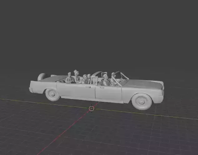 Assassination of John F Kennedy Scene  3D print model