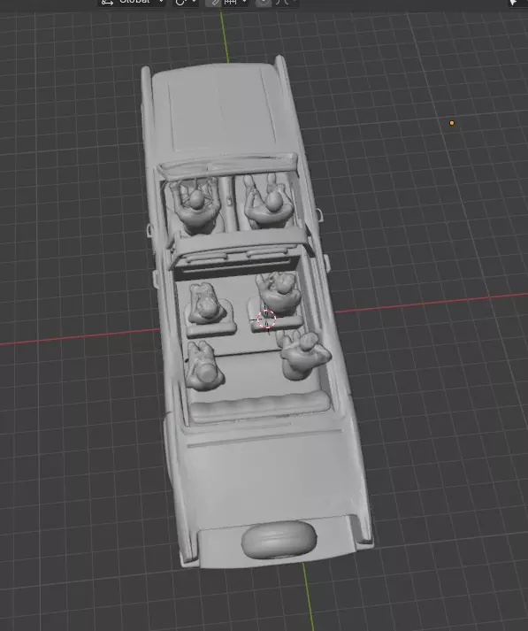 Assassination of John F Kennedy Scene  3D print model_34