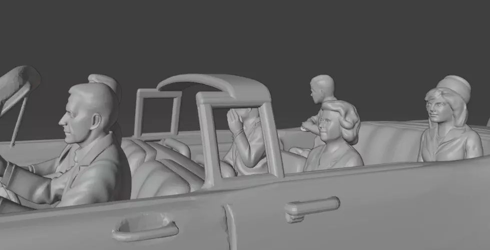 Assassination of John F Kennedy Scene  3D print model_1