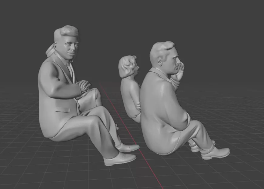 Assassination of John F Kennedy Scene  3D print model_20