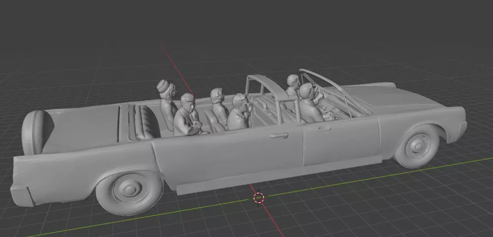 Assassination of John F Kennedy Scene  3D print model_22