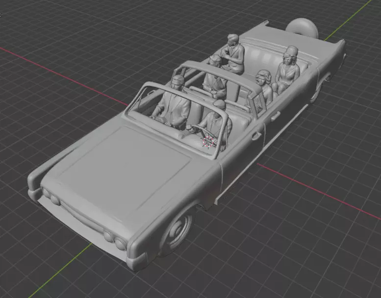 Assassination of John F Kennedy Scene  3D print model_36