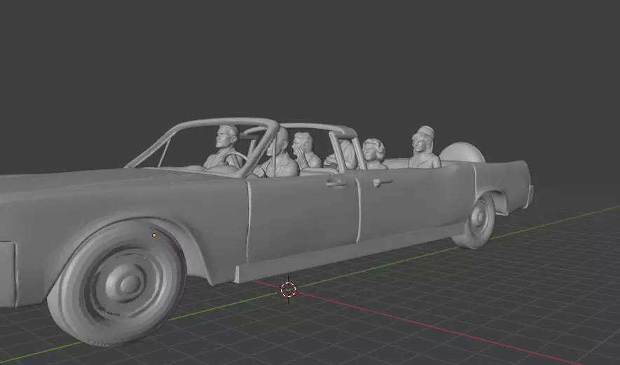 Assassination of John F Kennedy Scene  3D print model_7