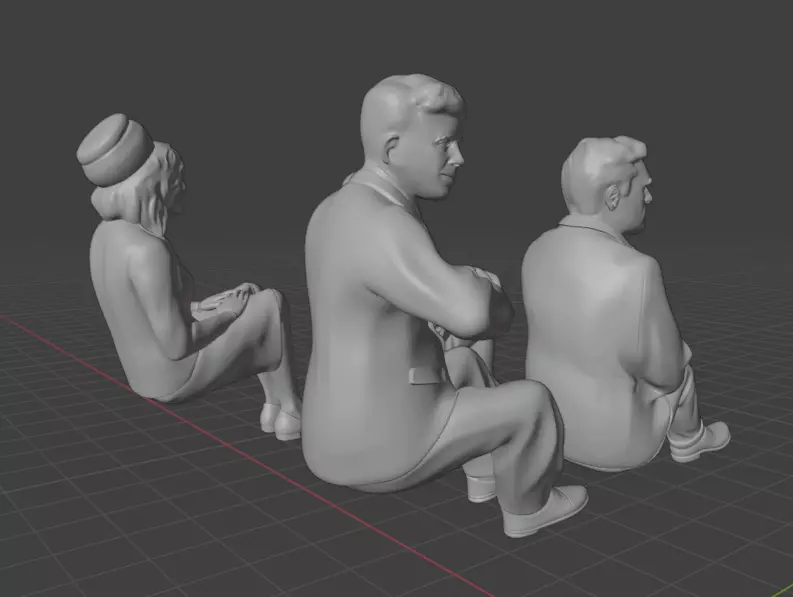 Assassination of John F Kennedy Scene  3D print model_19