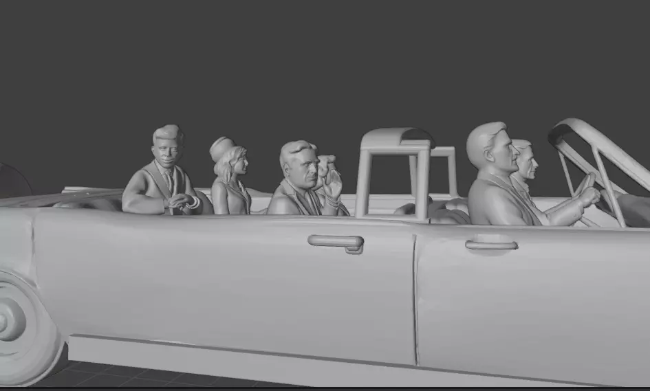 Assassination of John F Kennedy Scene  3D print model_37