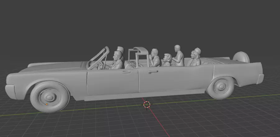 Assassination of John F Kennedy Scene  3D print model_35