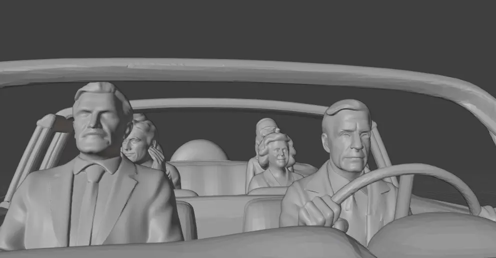 Assassination of John F Kennedy Scene  3D print model_2