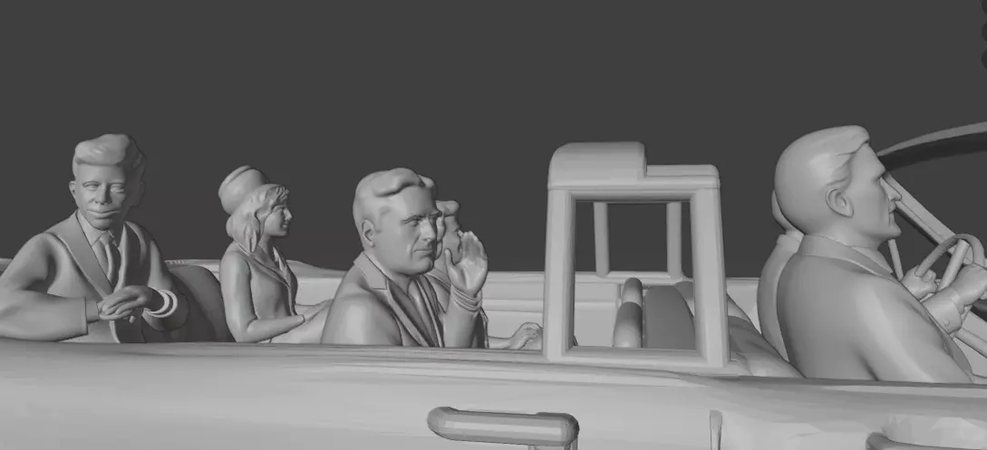 Assassination of John F Kennedy Scene  3D print model_38