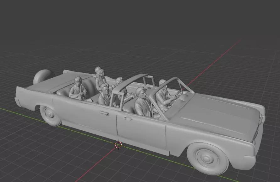 Assassination of John F Kennedy Scene  3D print model_11