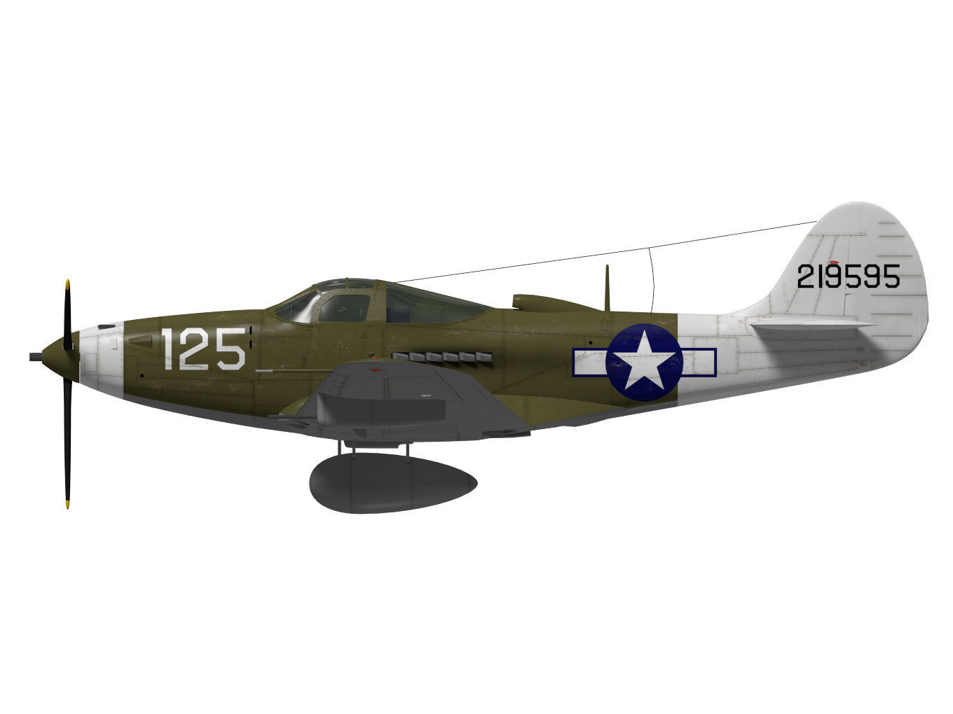 Bell P-39 Airacobra 3D model_8