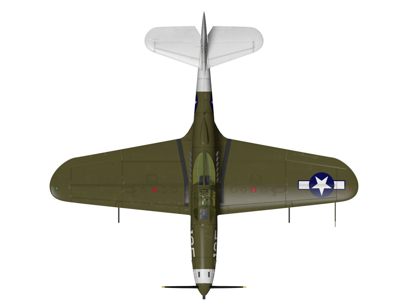 Bell P-39 Airacobra 3D model_12