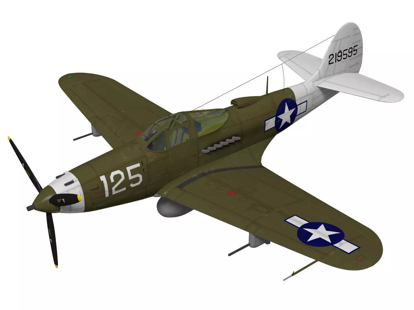 Bell P-39 Airacobra 3D model_0