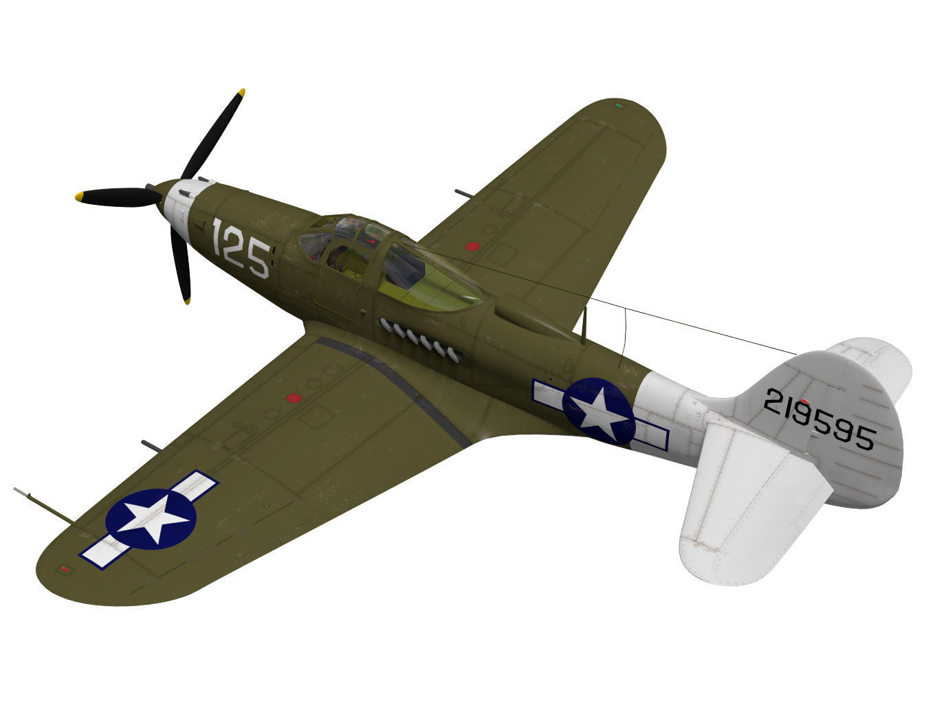 Bell P-39 Airacobra 3D model_1