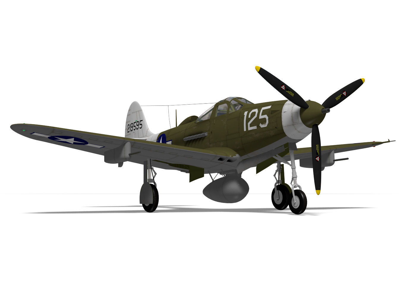 Bell P-39 Airacobra 3D model_7