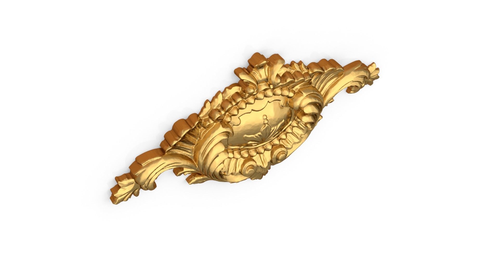 Classic carved decor ornament 373 3D model_5