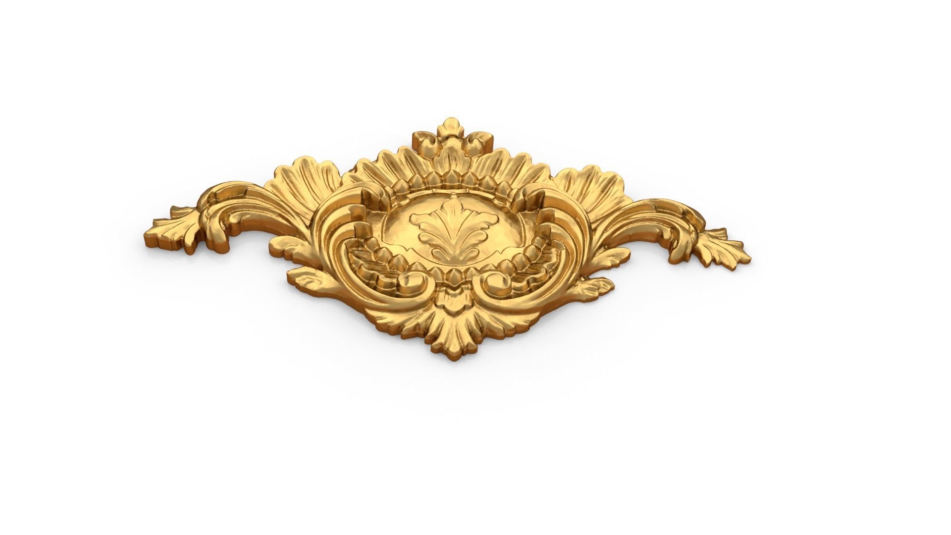 Classic carved decor ornament 373 3D model_3