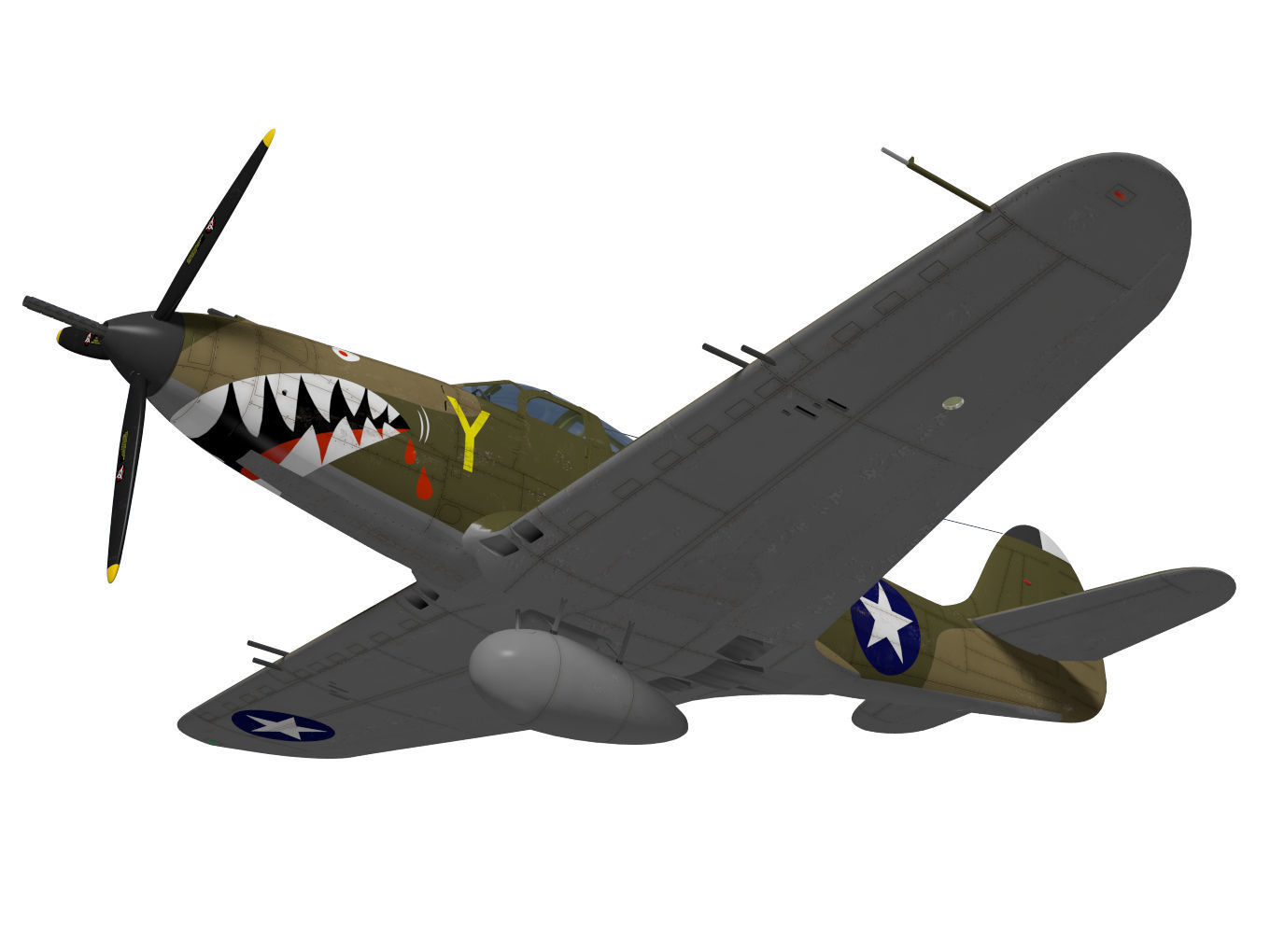 Bell P-400 Airacobra 3D model_3