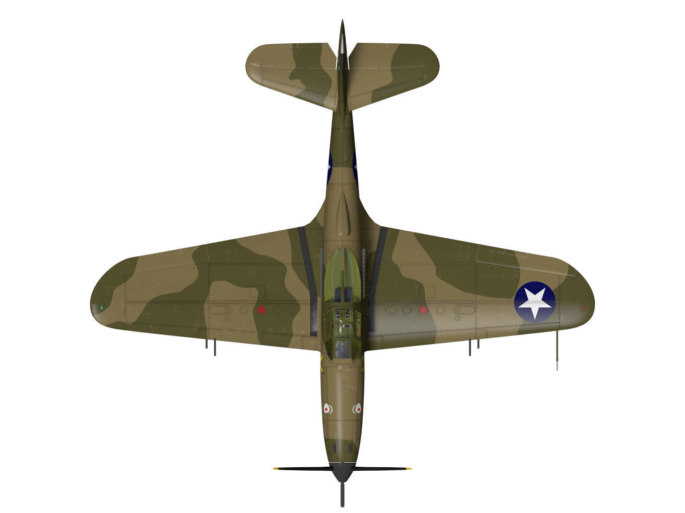 Bell P-400 Airacobra 3D model_12