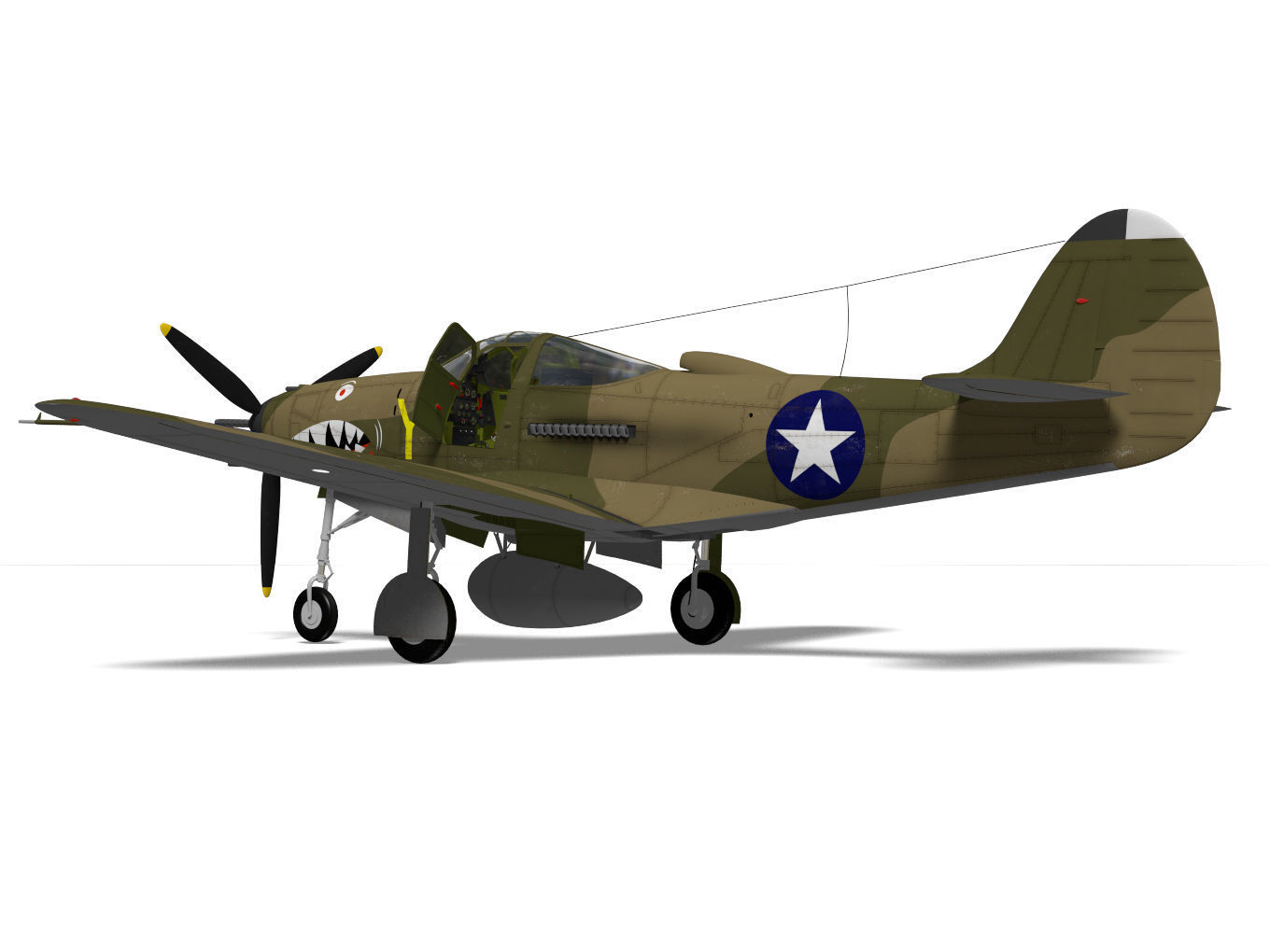 Bell P-400 Airacobra 3D model_6