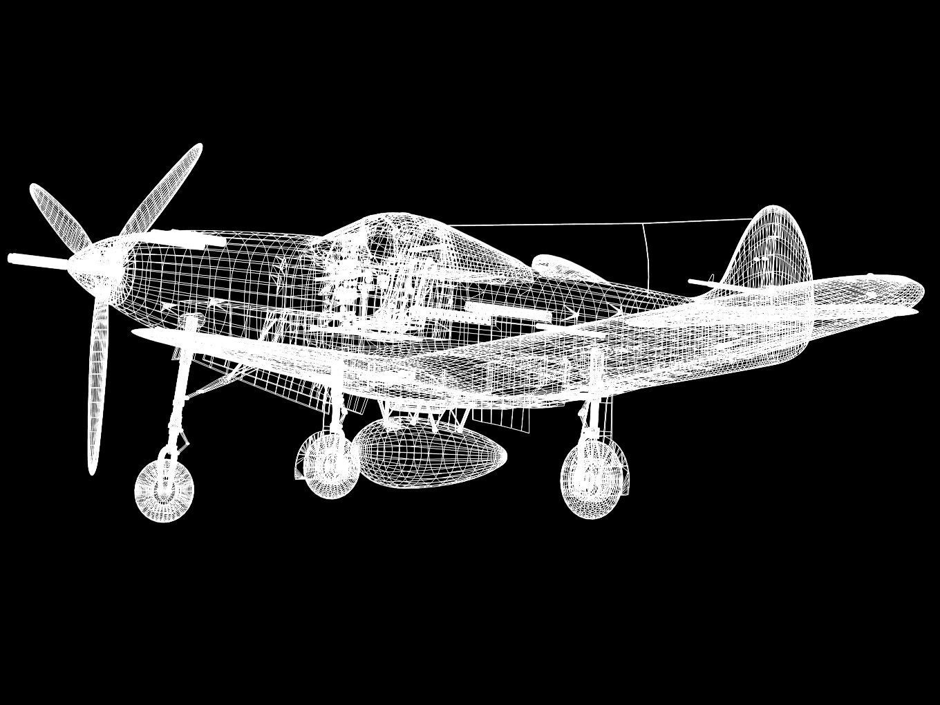 Bell P-400 Airacobra 3D model_16