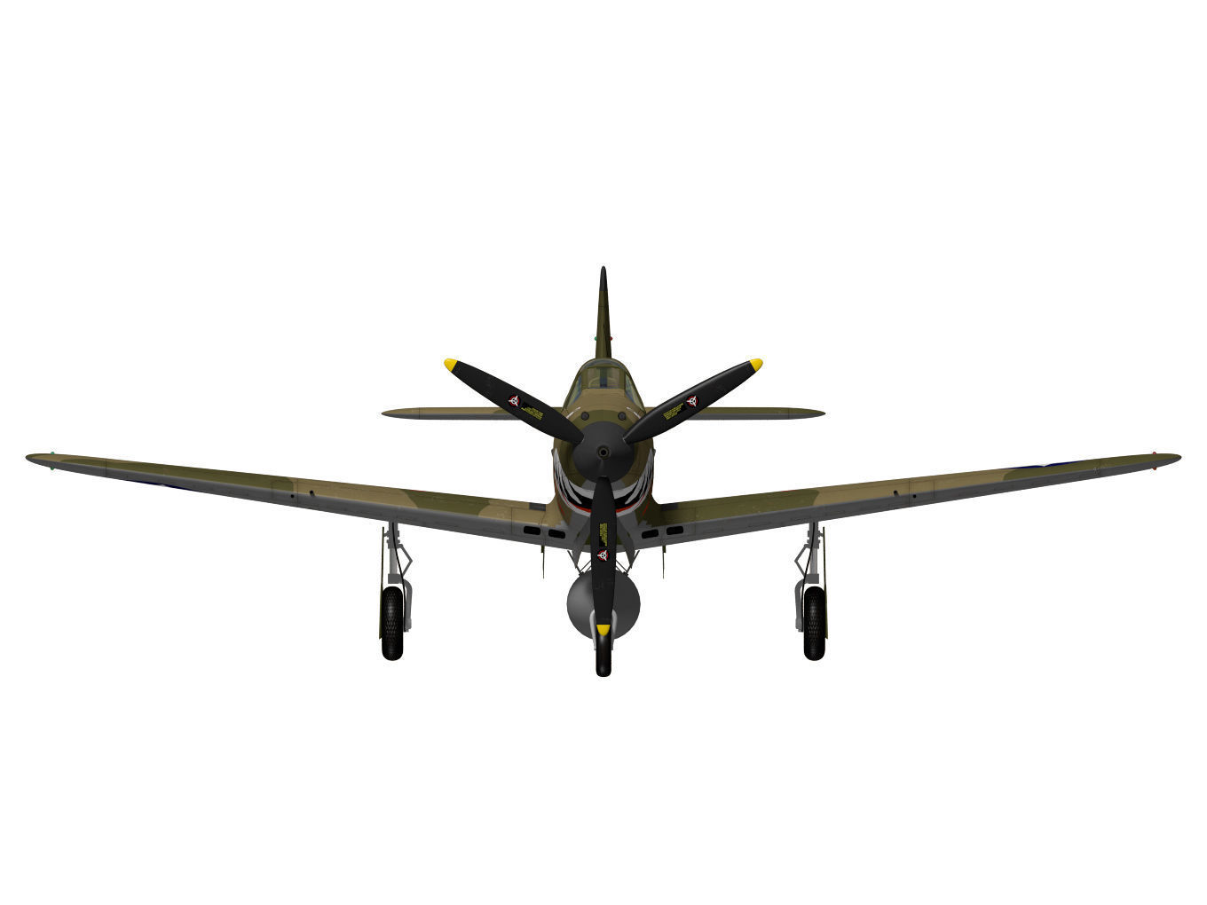 Bell P-400 Airacobra 3D model_11