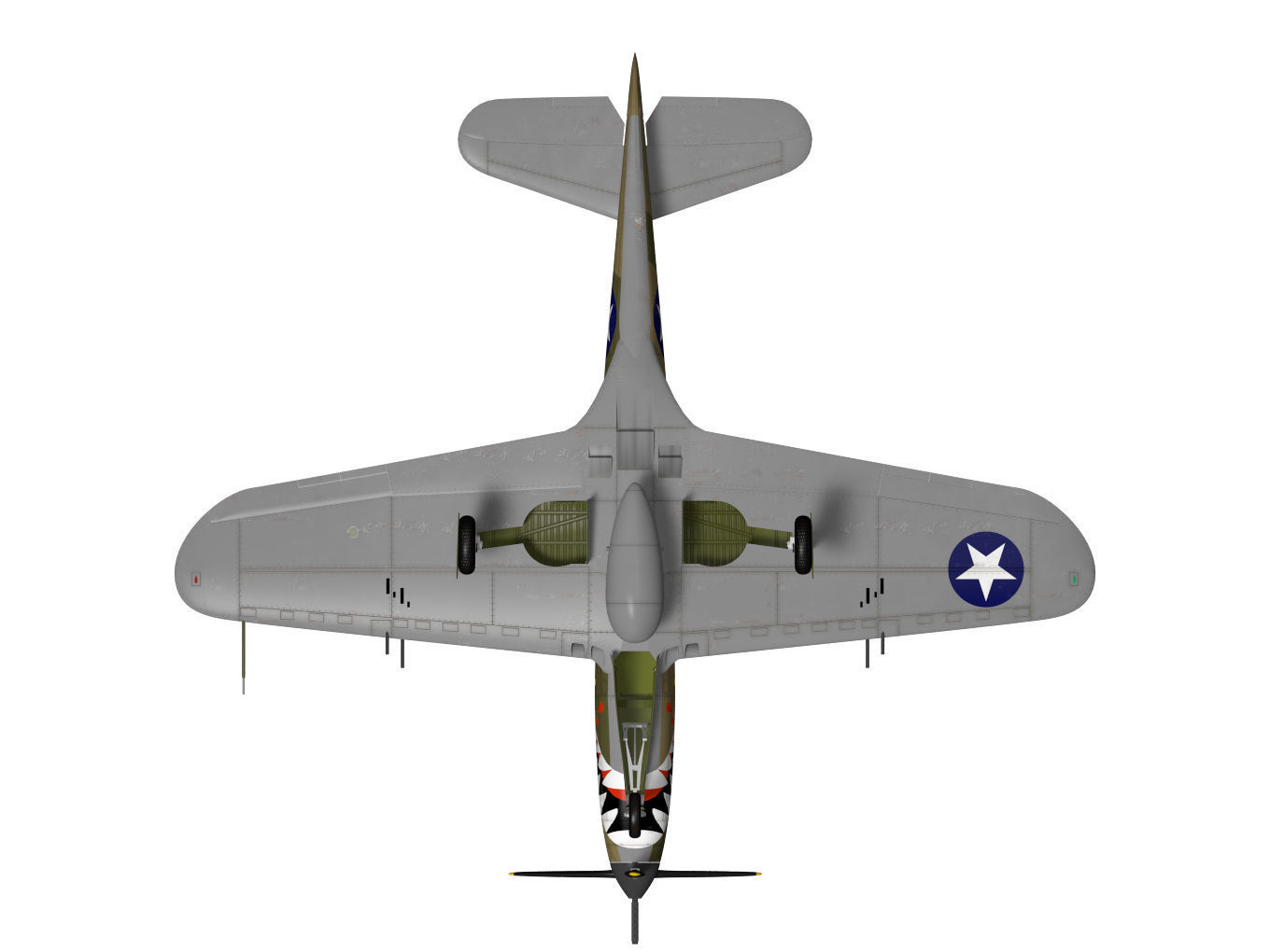 Bell P-400 Airacobra 3D model_14