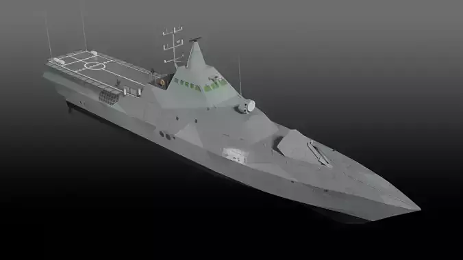 Visby class corvette 3D model