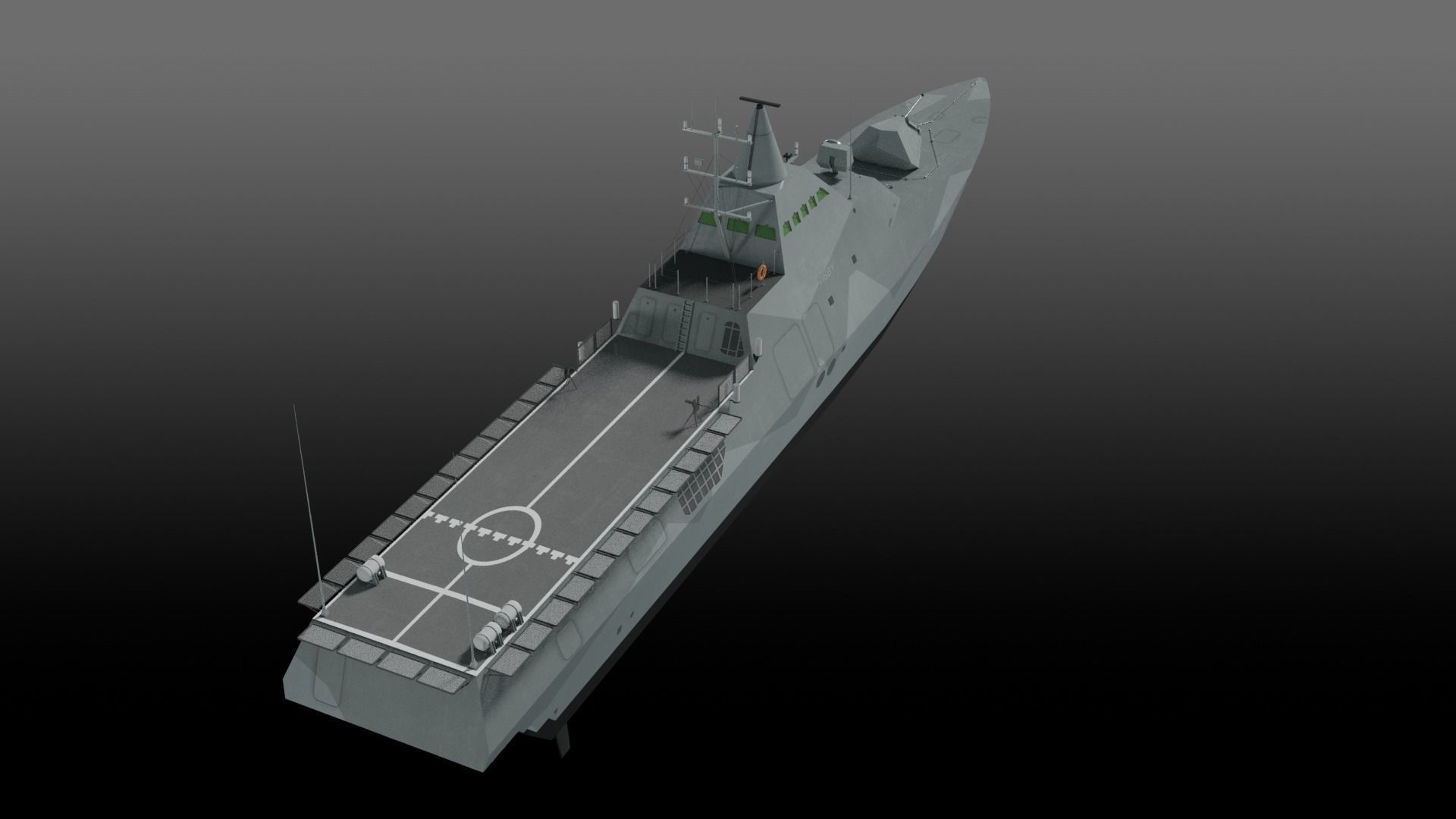 Visby class corvette 3D model_5