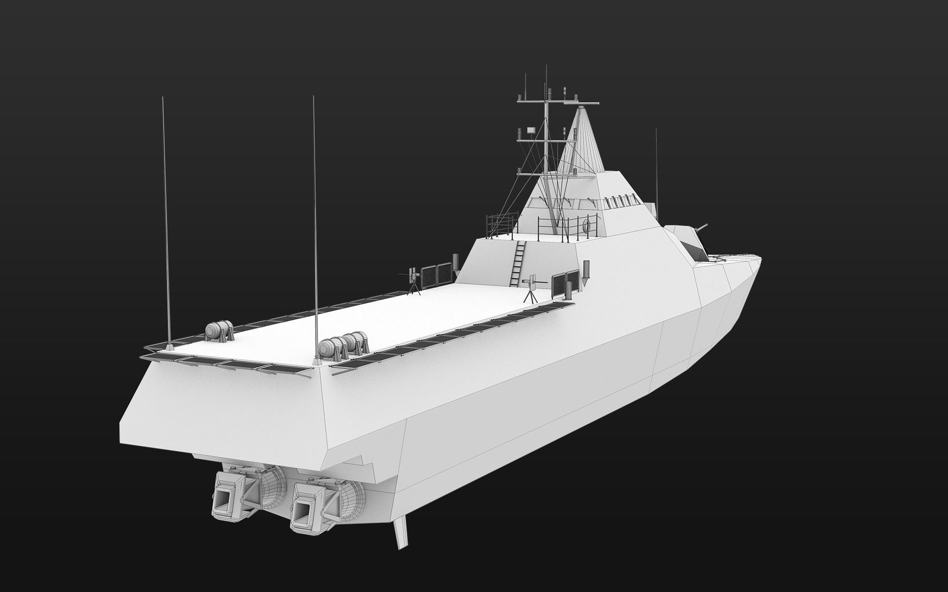 Visby class corvette 3D model_7