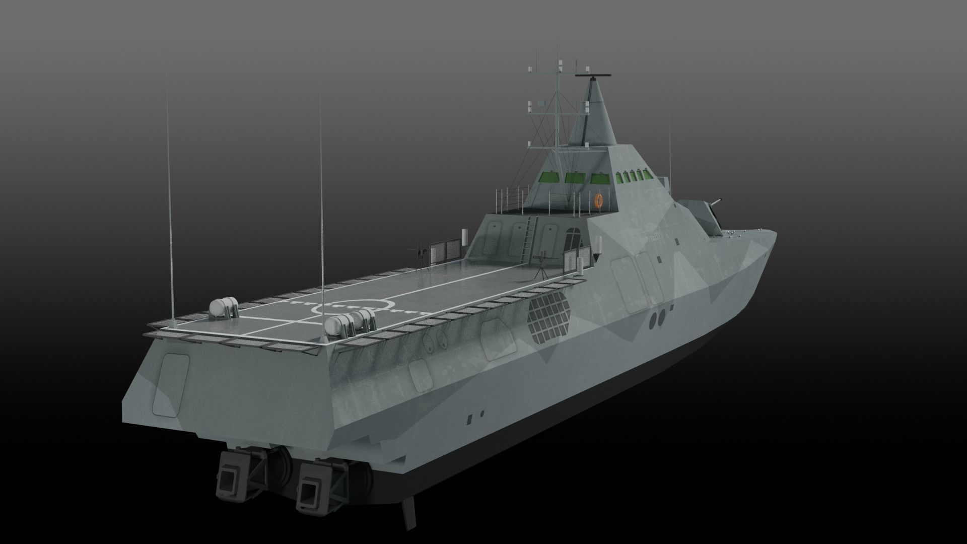Visby class corvette 3D model_2