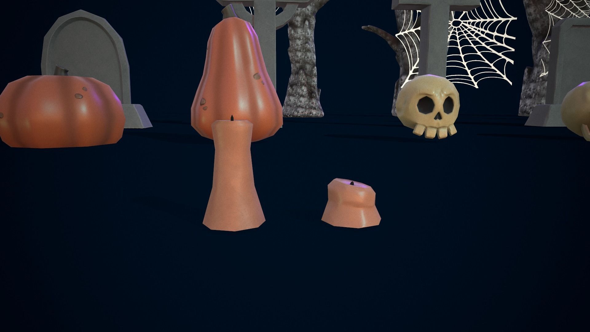 Spooky Pack v4  Game-ready Halloween Assets Low-poly 3D model_14