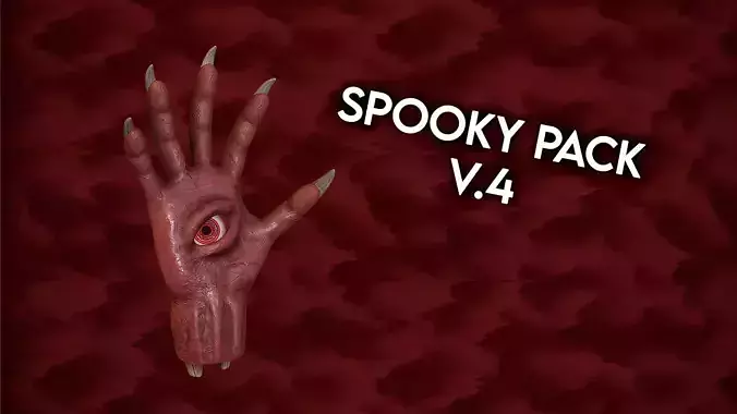 Spooky Pack v4  Game-ready Halloween Assets Low-poly 3D model
