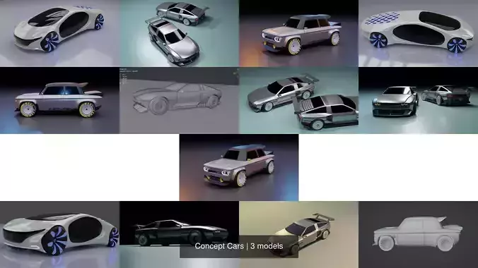 Concept Cars 3D Model Collection