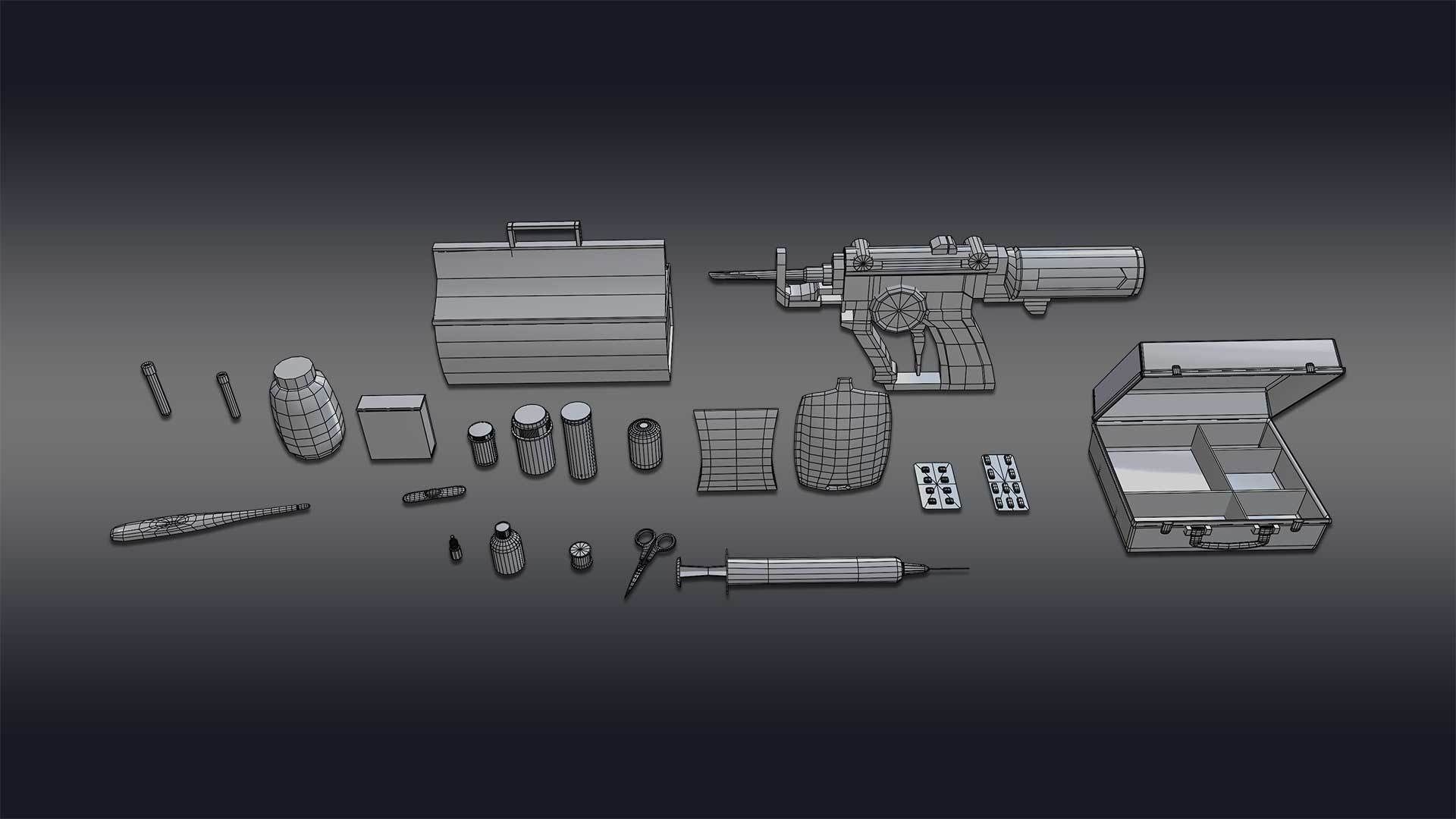 First Aid Medical Survival Kit - Game Ready Low poly 3D model_11