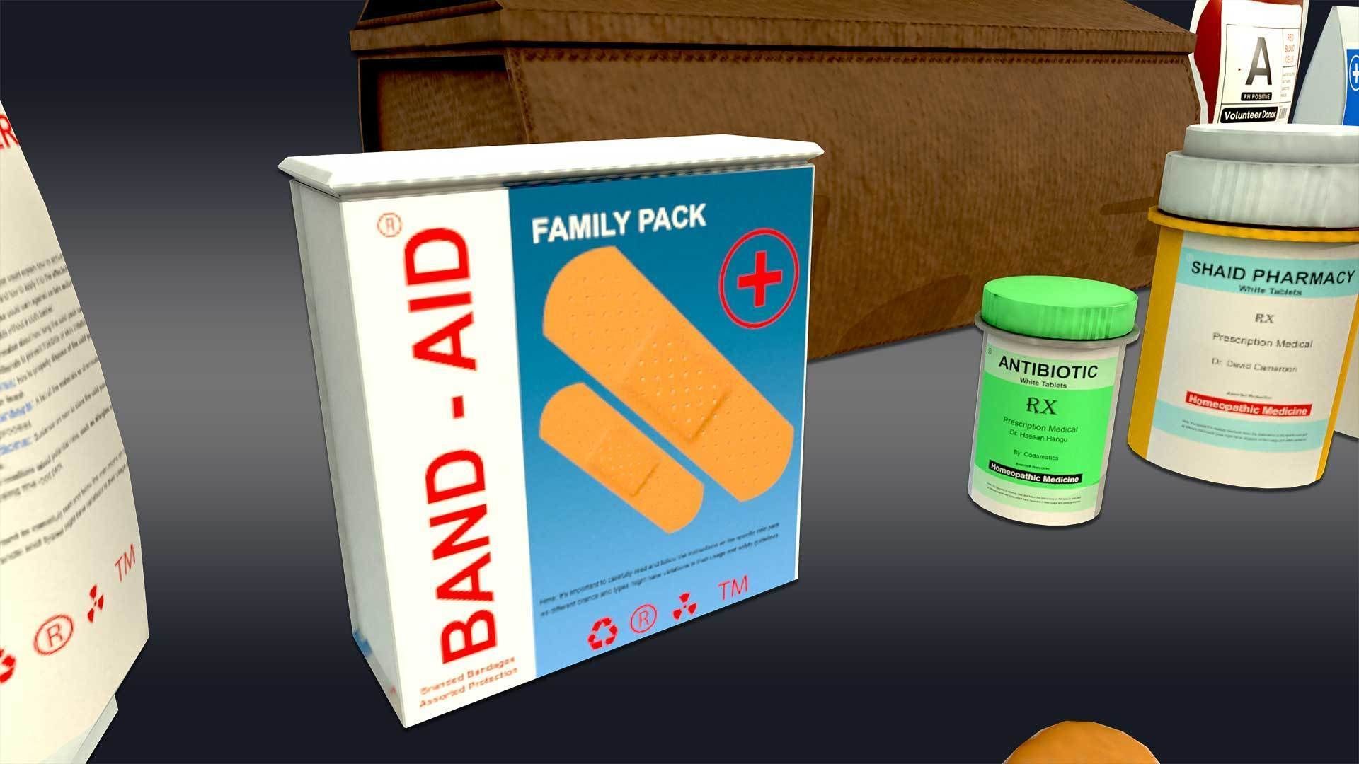 First Aid Medical Survival Kit - Game Ready Low poly 3D model_6