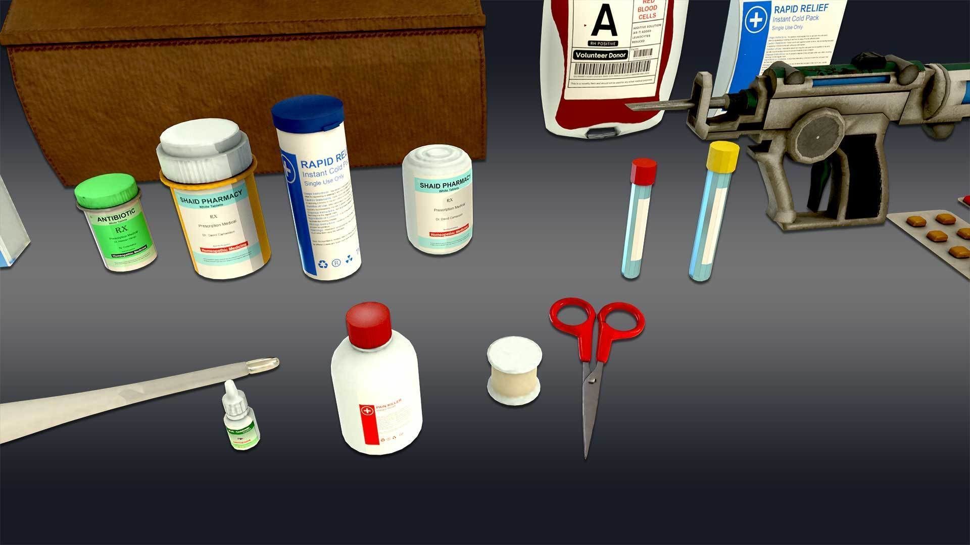 First Aid Medical Survival Kit - Game Ready Low poly 3D model_7