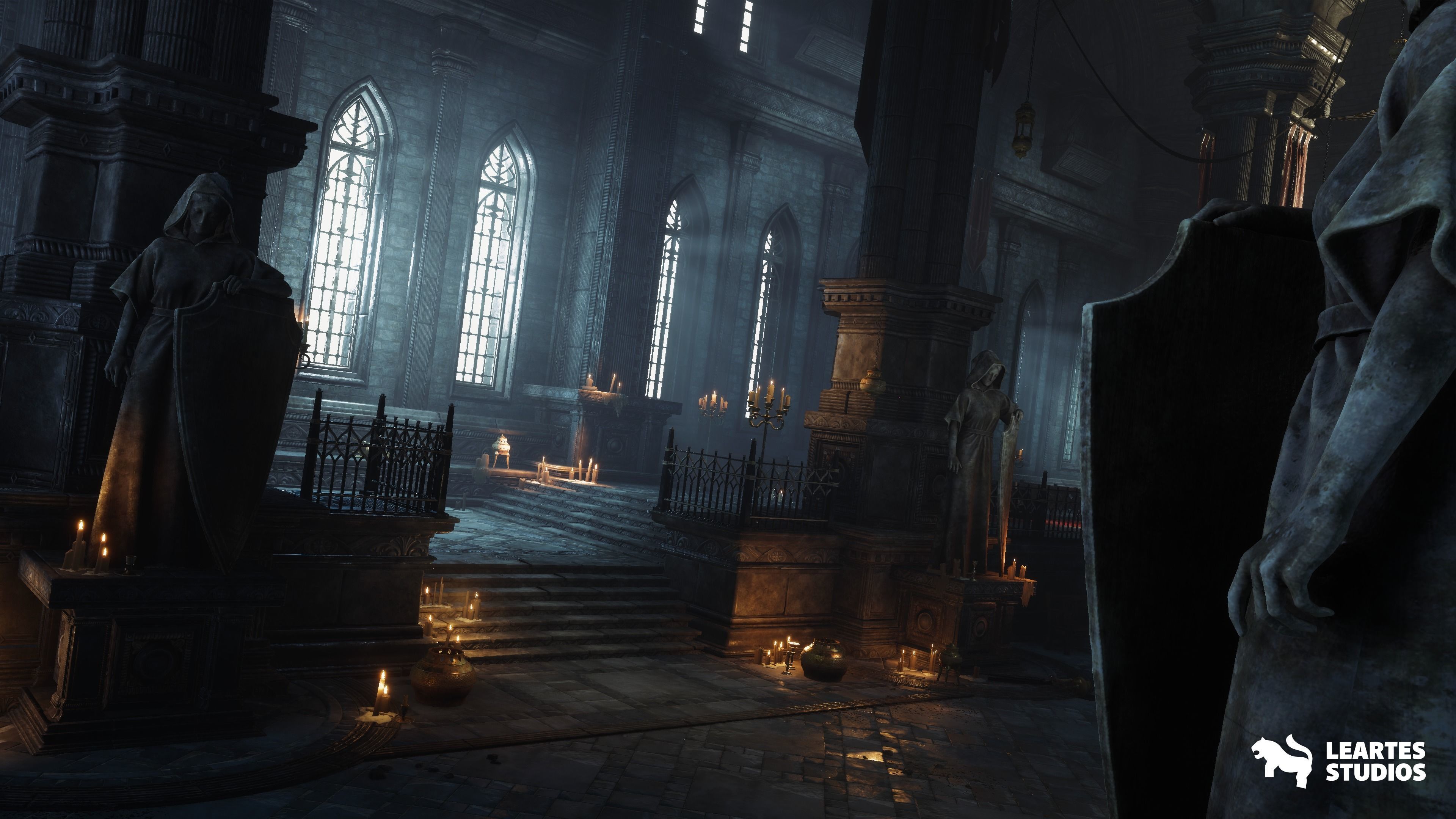 Ancient Cathedral Environment Low-poly 3D model_10