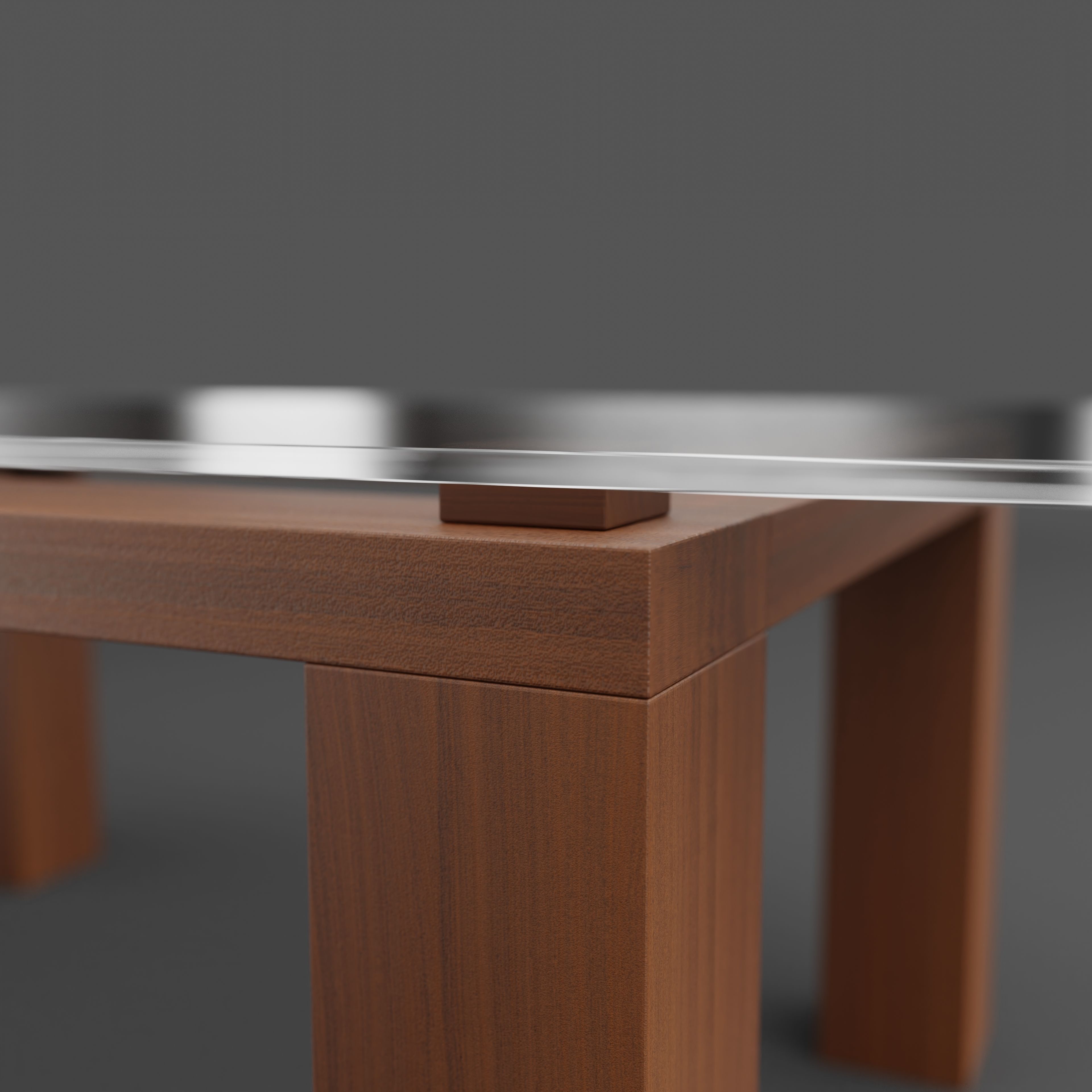 Dinning Table BD01  Low-poly 3D model_2