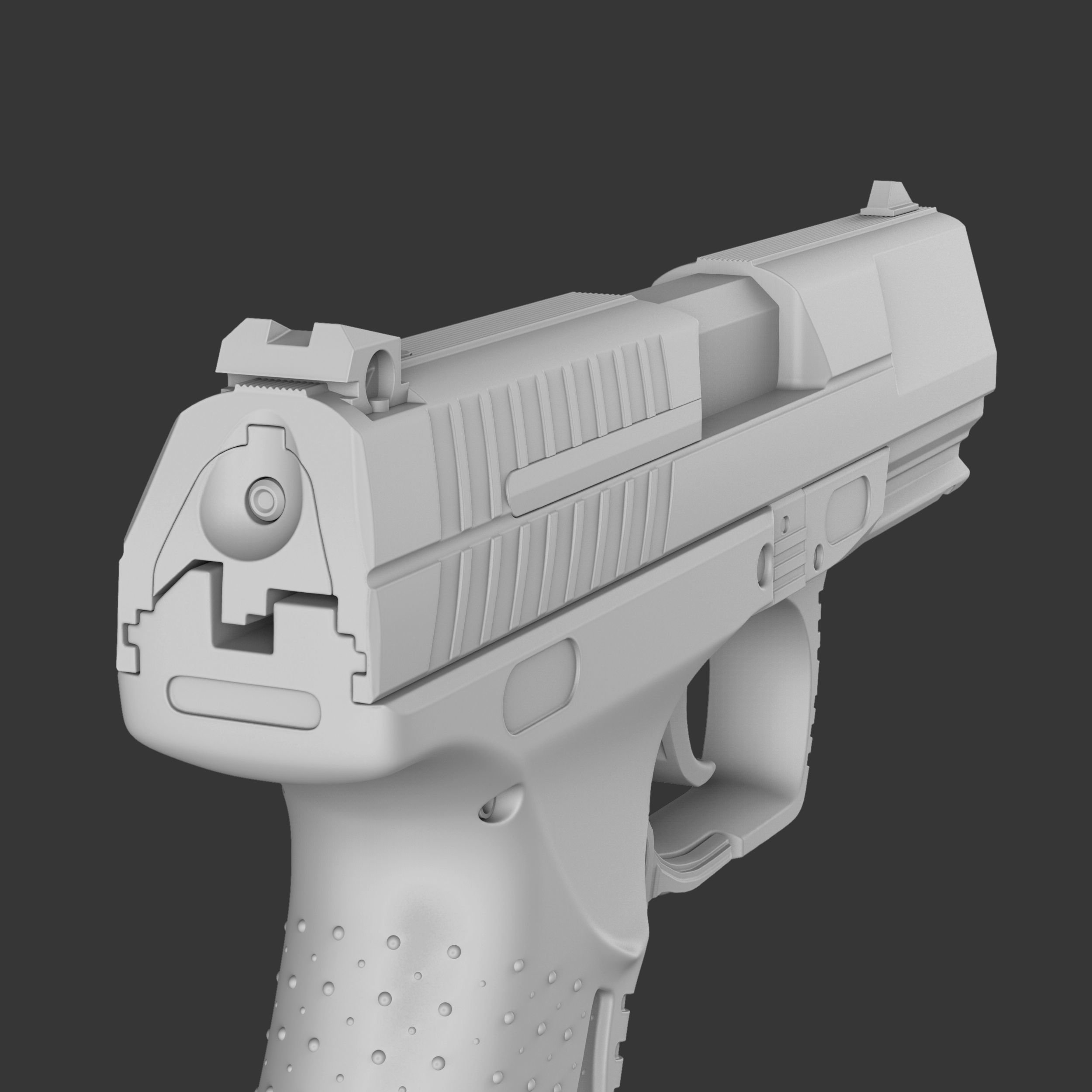 Game Ready Walther P99 handgun Low-poly 3D model_26