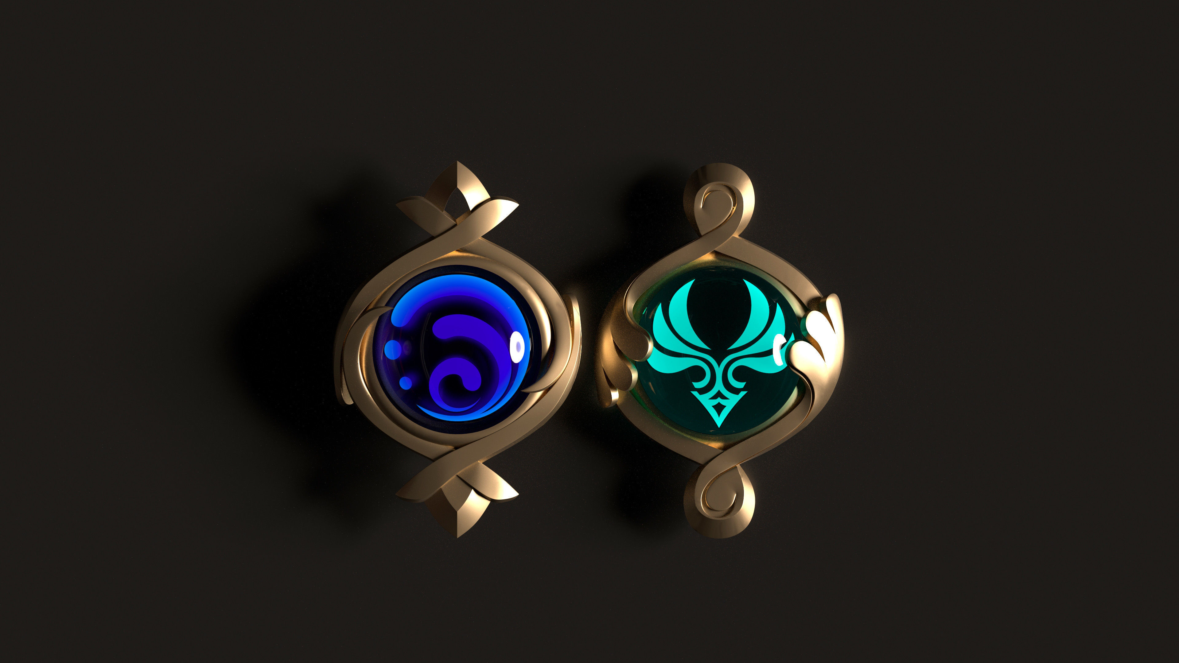 Genshin Impact - Fontain Vision - 3d file stl 3D print model 3D print model_2