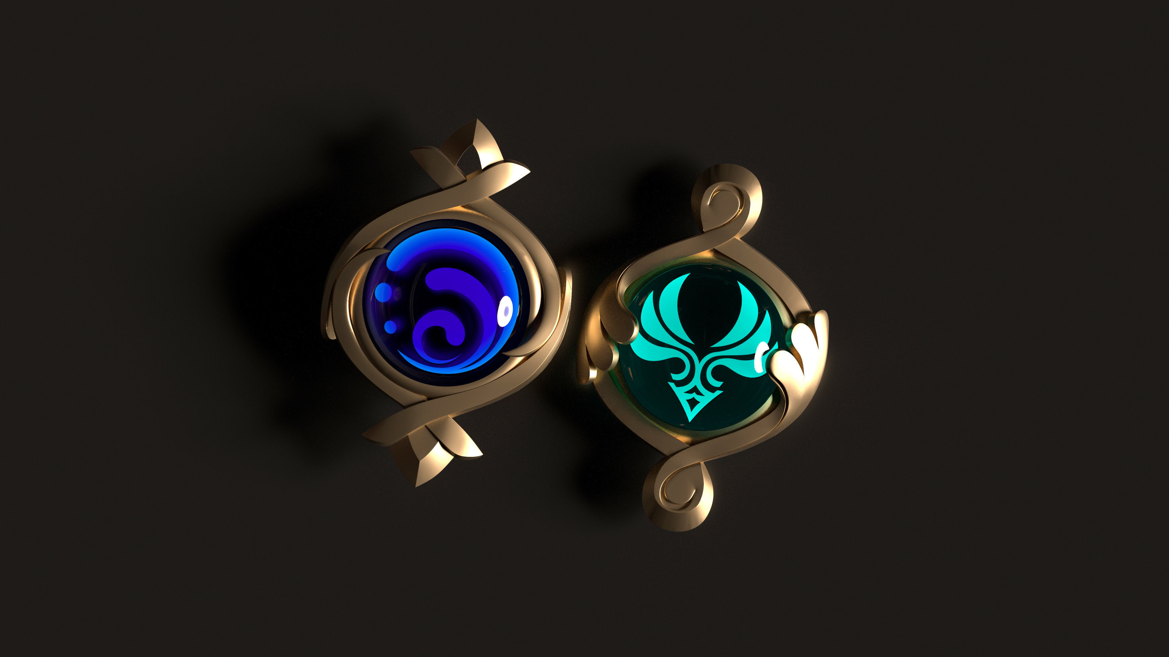 Genshin Impact - Fontain Vision - 3d file stl 3D print model 3D print model_1