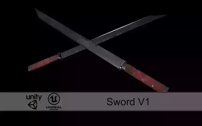 Sci Fi Sword Survival - Gameart Low-poly 3D model