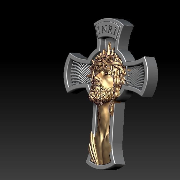 Jesus Christ pendant 3D print model_5