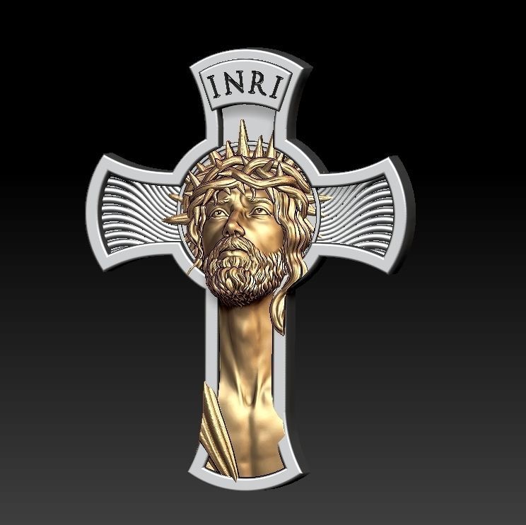 Jesus Christ pendant 3D print model_3