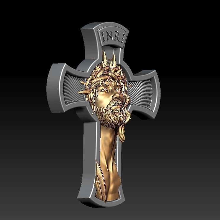 Jesus Christ pendant 3D print model_4
