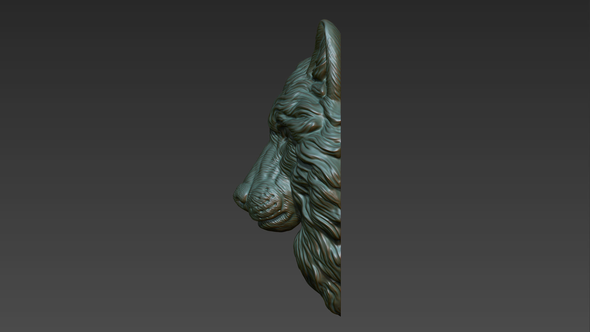 Wolf grim head  3D print model_8