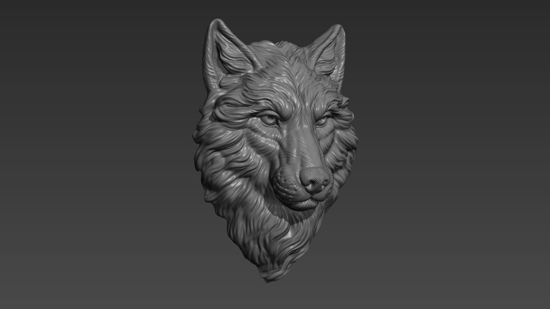 Wolf grim head  3D print model_2