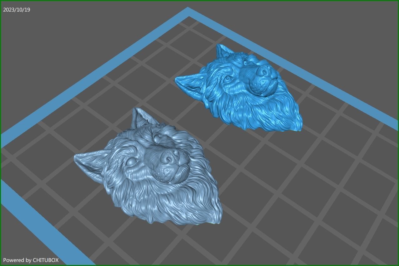 Wolf grim head  3D print model_21