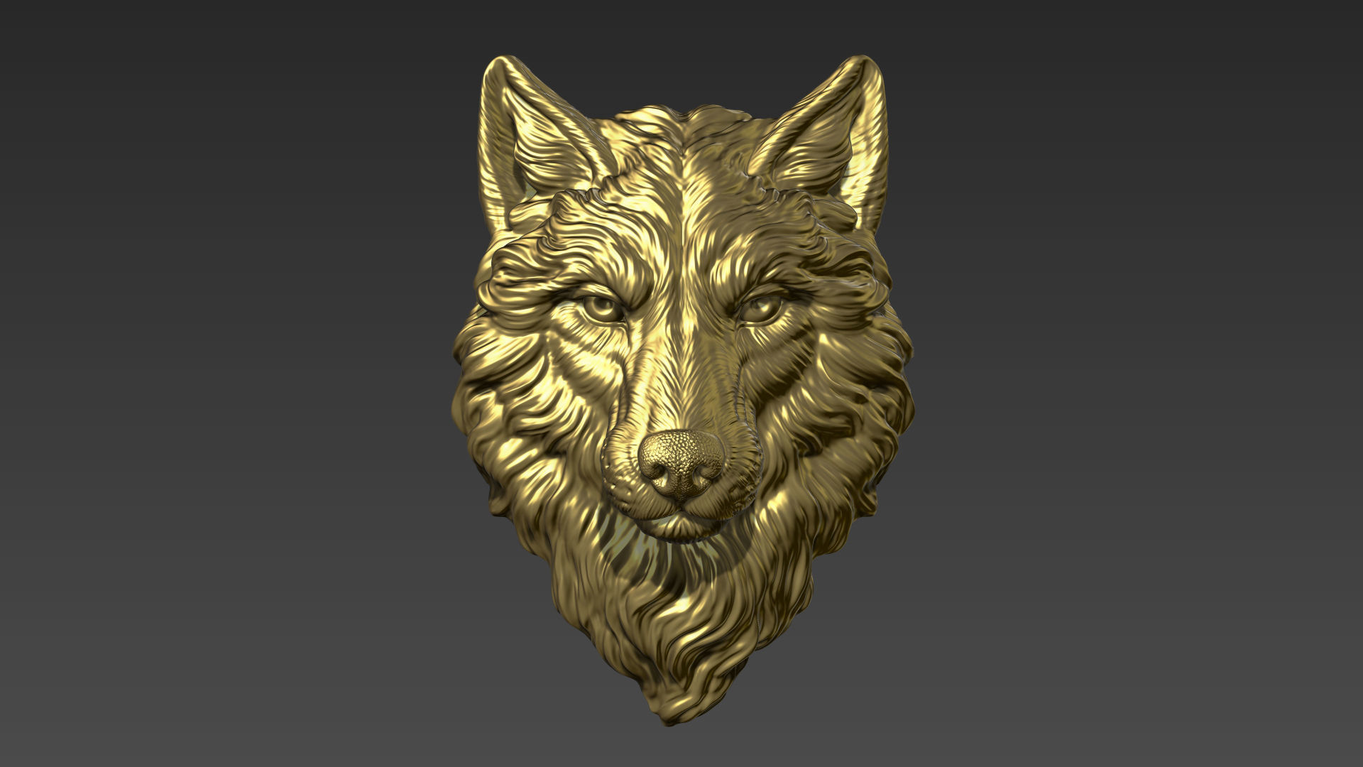 Wolf grim head  3D print model_11